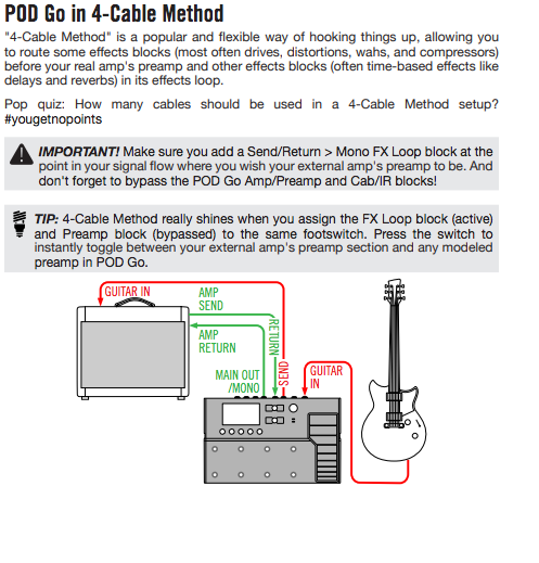 line 6 pod go into amp