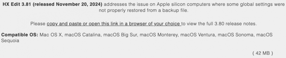 3.81 (Apple Silicon Hotfix) firmware post has updated compatible MacOS list, however 3.80 post remains incorrect as of the time of this post.