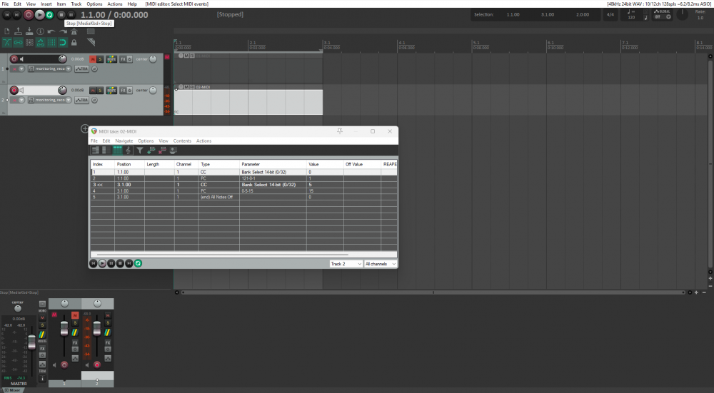 If that doesn't work attach a screenshot of the Reaper MIDI Event Editor.