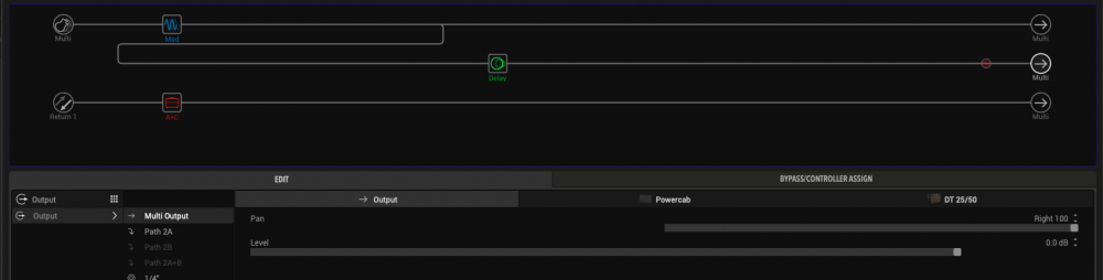 he top path is for melody, middle for repeats, and bottom path for bass.