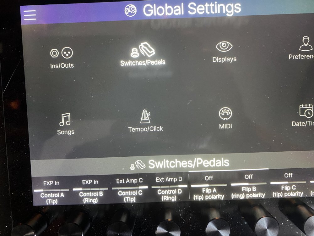 I had a problem like this when I tried to use the Control C/D jack.  To use the C/D jack for a switch, you need to change the C and/or D prarmeters from Ext Amp C/D (the default) to EXP In.